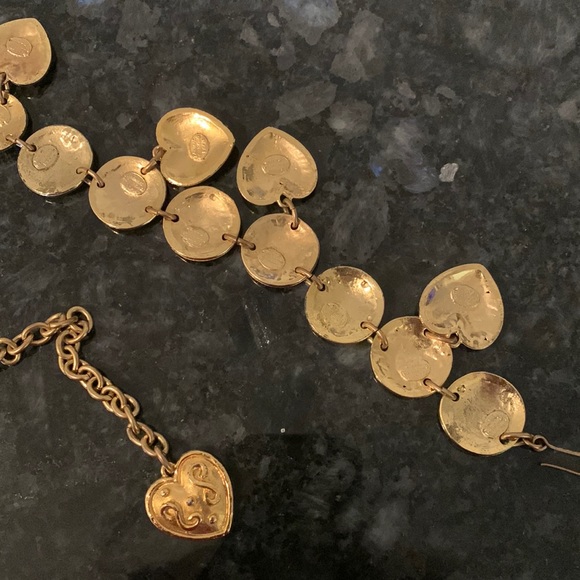 🎉HP🎉 Vintage EDOUARD RAMBAUD PARIS  Heart/Disc gold Belt - Picture 6 of 15